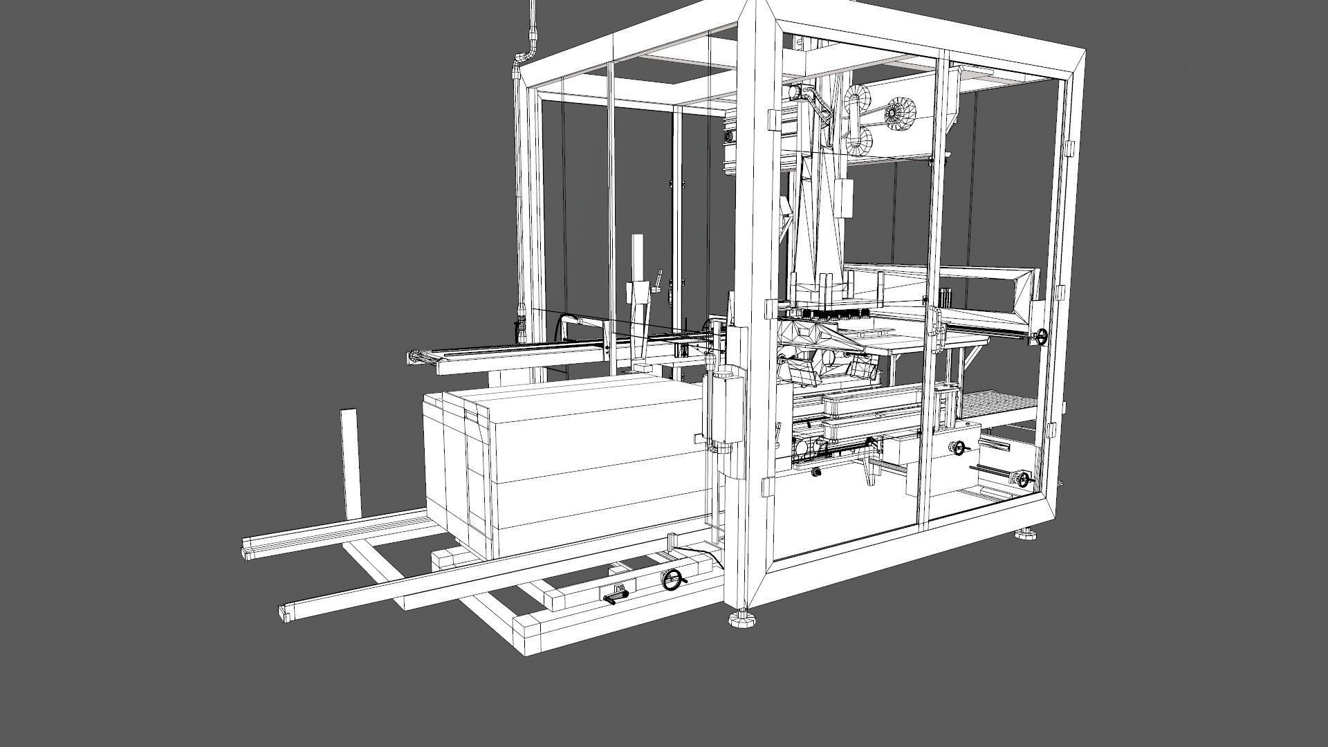 Case Packer Machine Low-poly 3D model_17