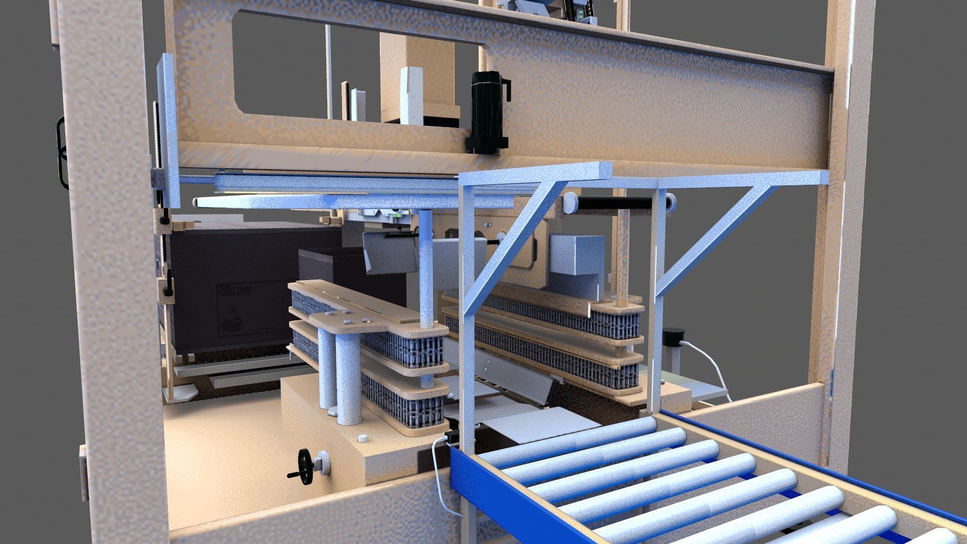 Case Packer Machine Low-poly 3D model_10