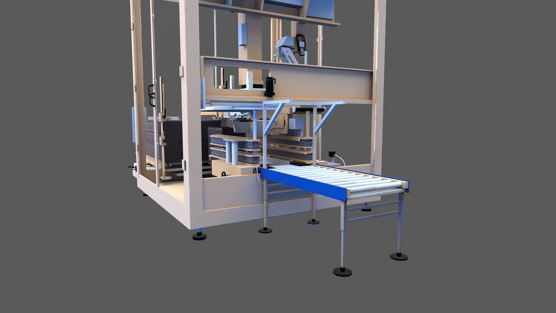 Case Packer Machine Low-poly 3D model_11