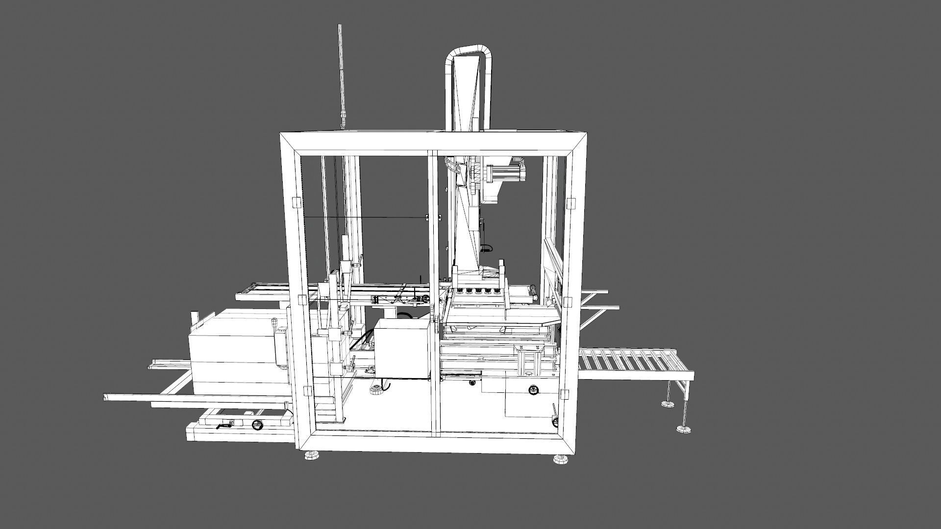 Case Packer Machine Low-poly 3D model_13