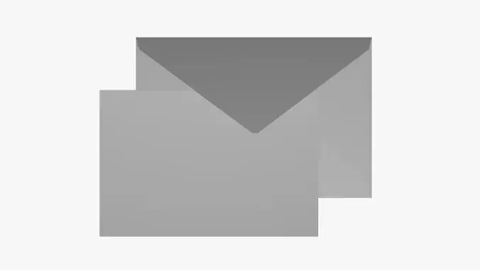 Basic Envelope Card - Geometry Only No Textures No Materials