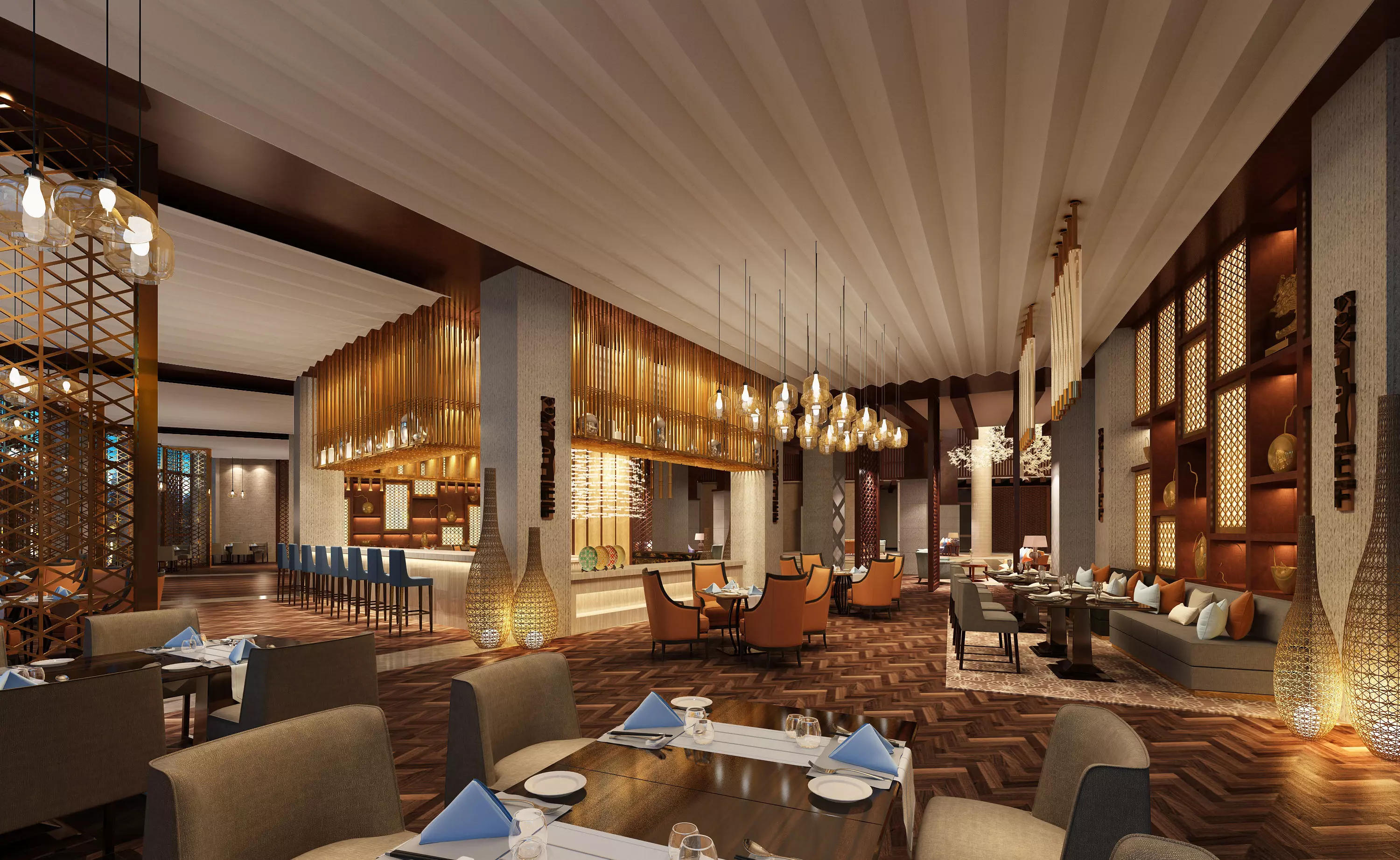 restaurant interior scenes 3D model_0