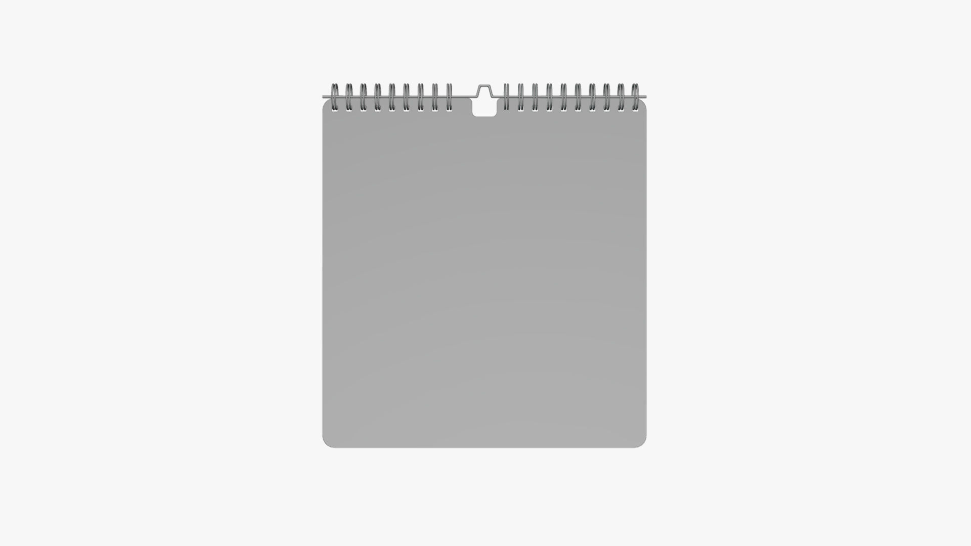 Basic Wall Calendar - Geometry Only No Textures No Materials 3D model_4