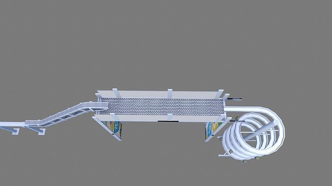 Conveyor belt Low-poly 3D model