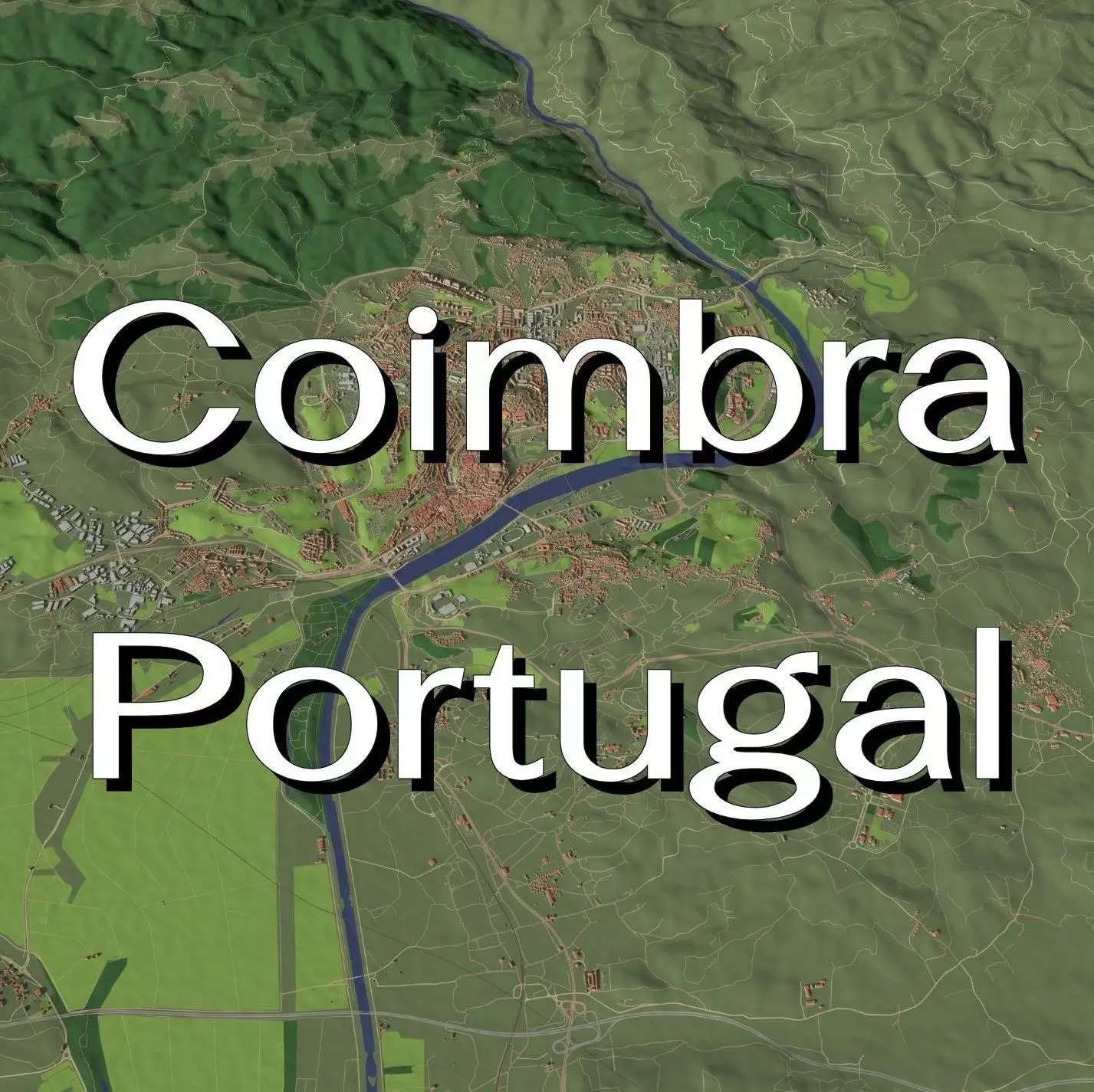 Coimbra Portugal - city and urban 3D model