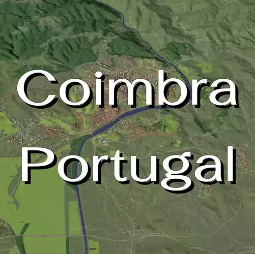 Coimbra Portugal - city and urban 3D model