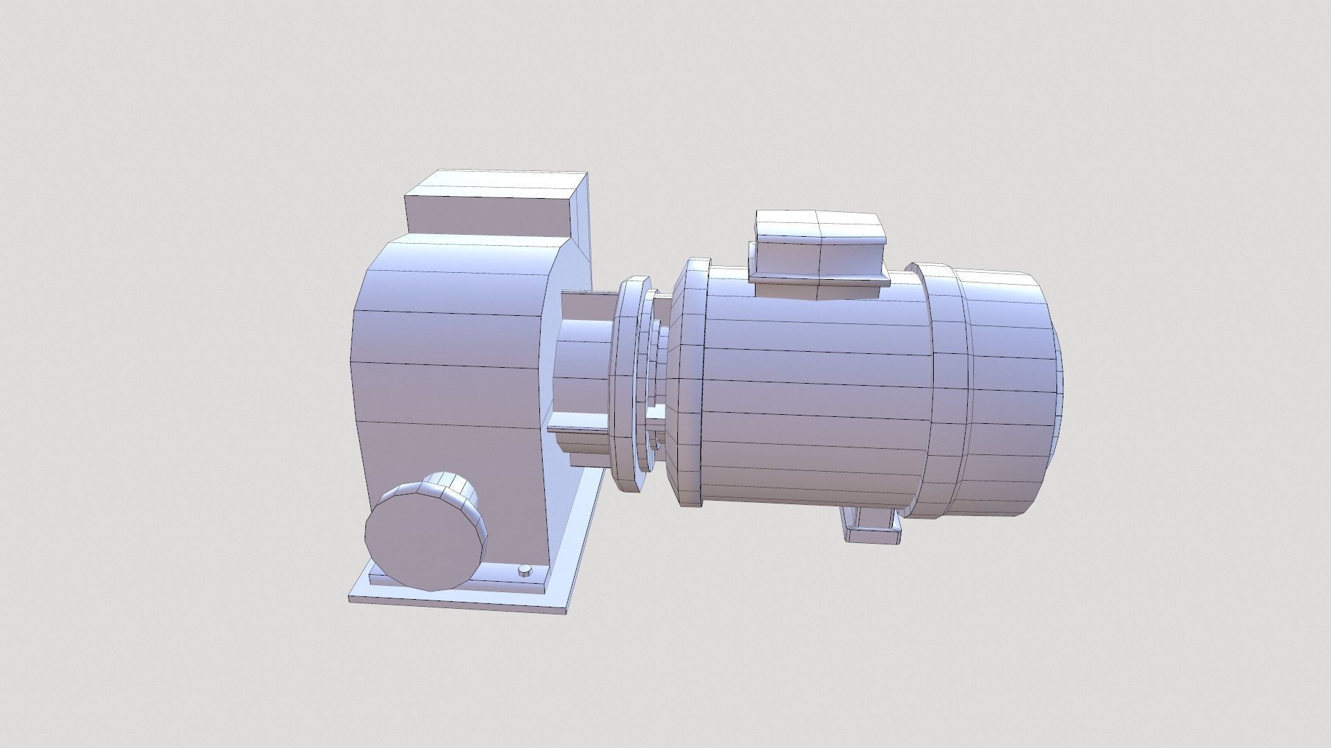 Motor Lowpoly Low-poly 3D model_9