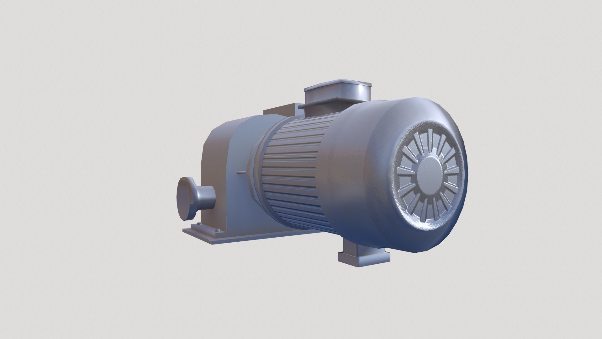 Motor Lowpoly Low-poly 3D model_7