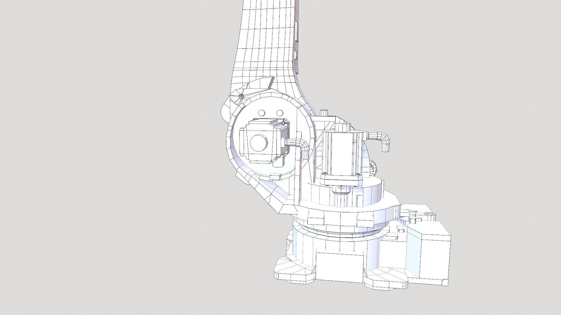 Robotic Arm Low-poly 3D model_12
