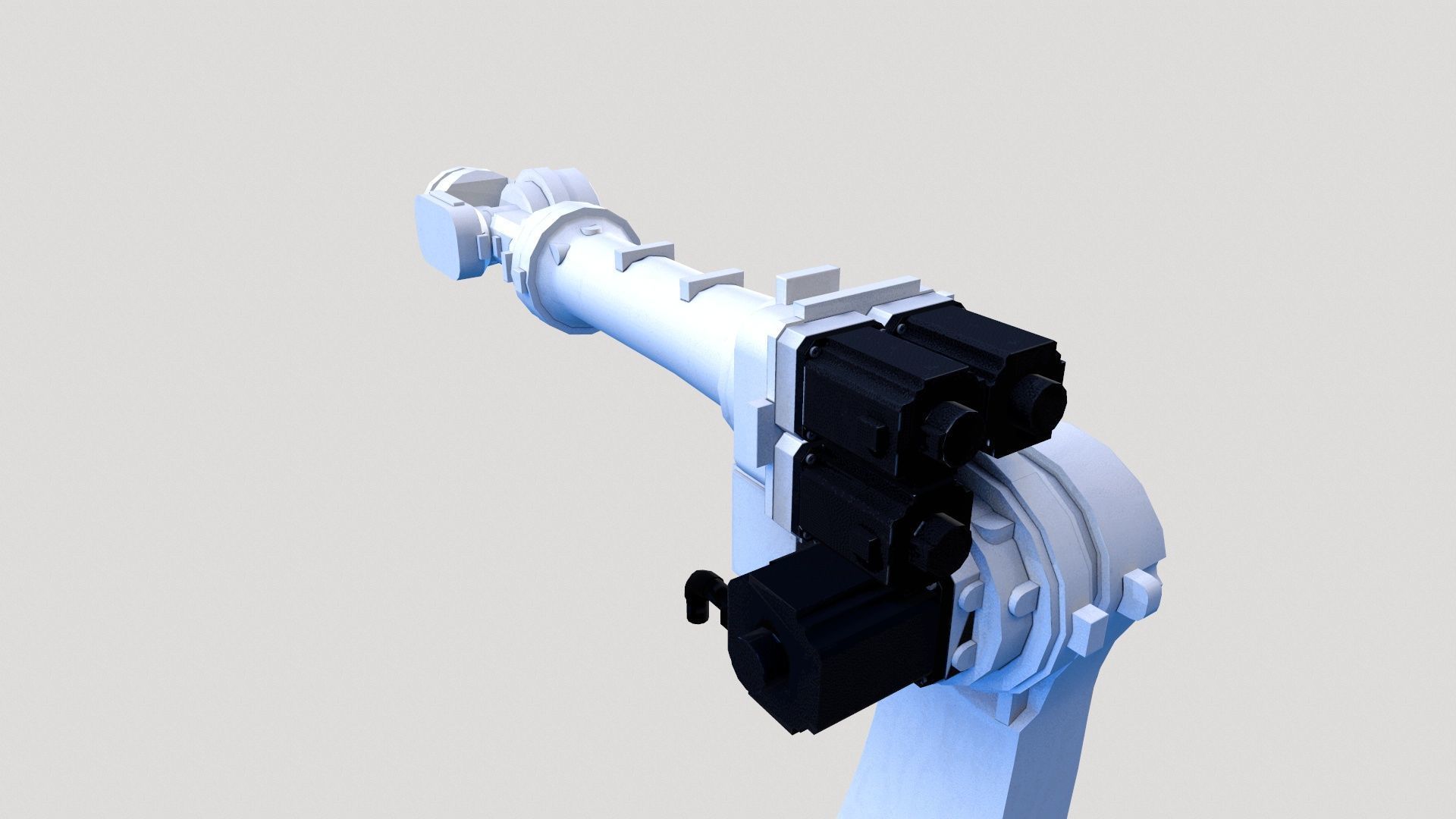 Robotic Arm Low-poly 3D model_8