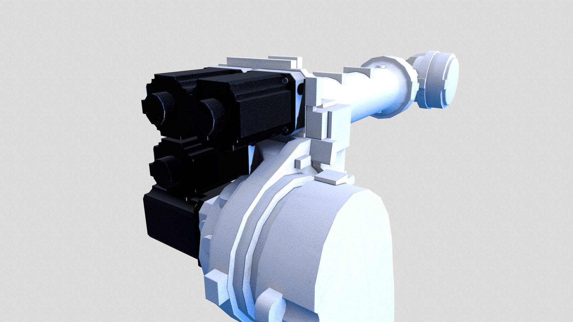 Robotic Arm Low-poly 3D model_7