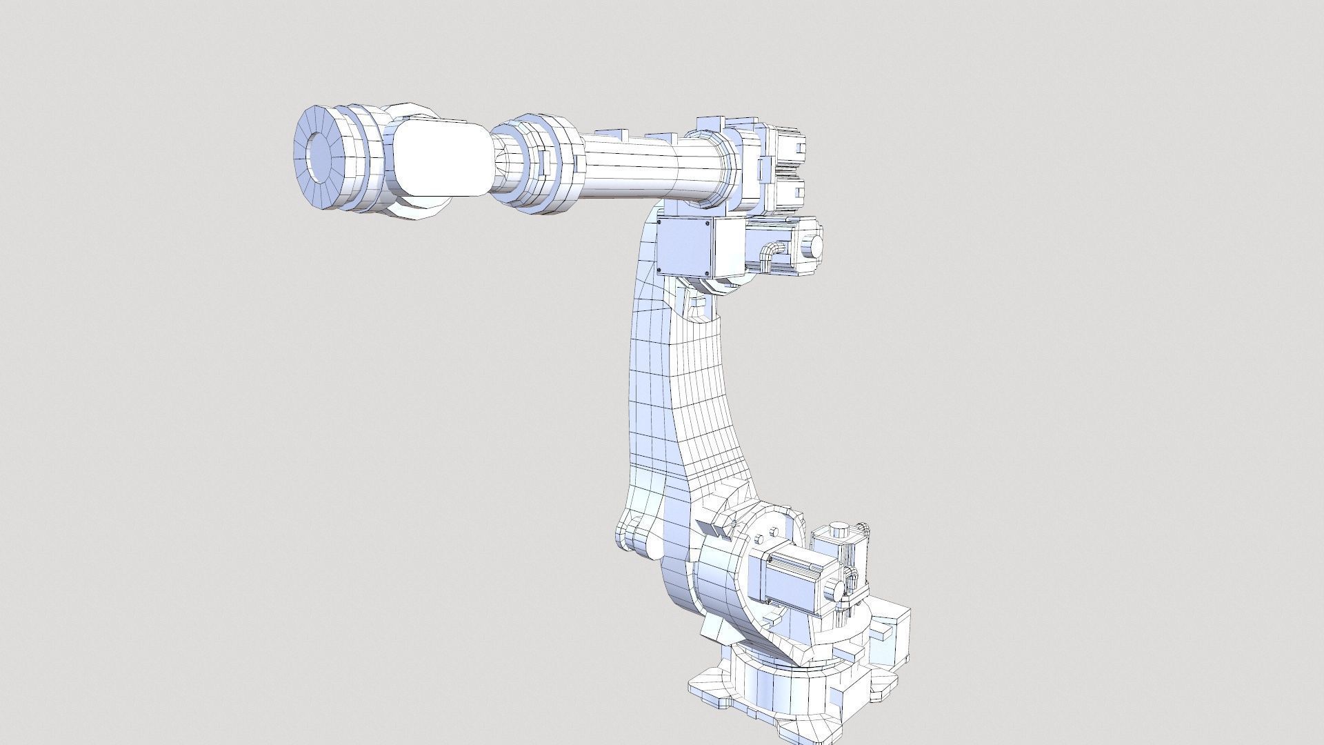 Robotic Arm Low-poly 3D model_11