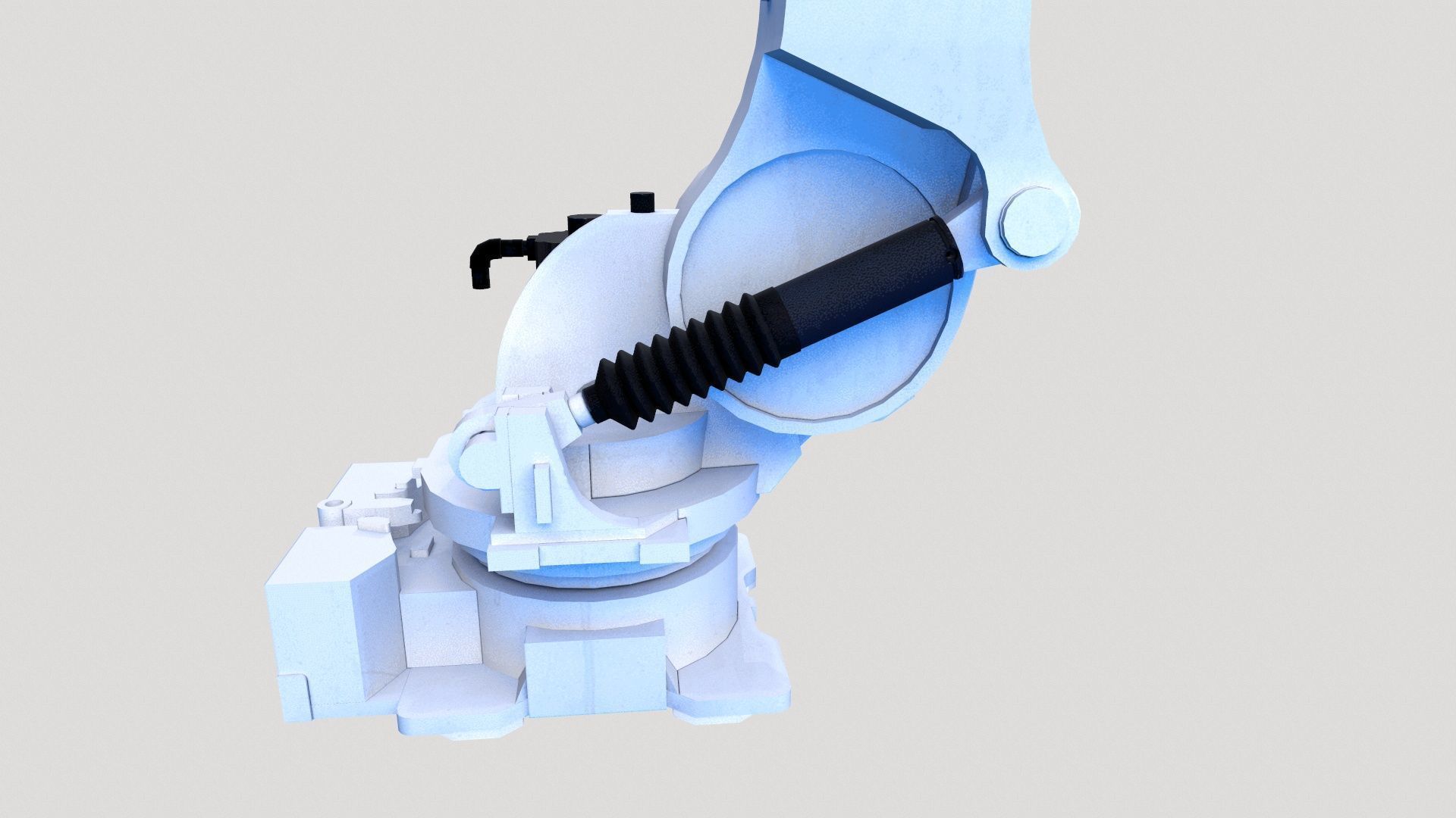Robotic Arm Low-poly 3D model_6