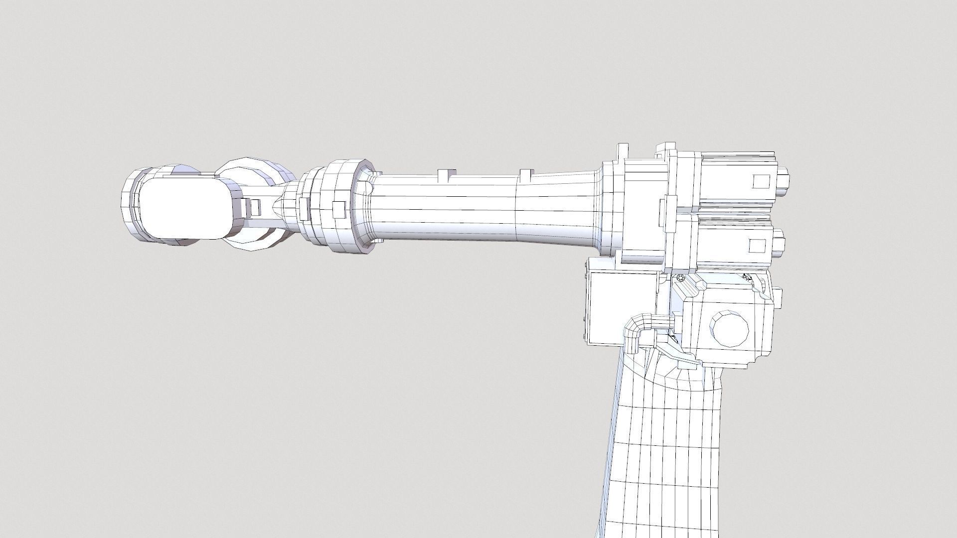 Robotic Arm Low-poly 3D model_13