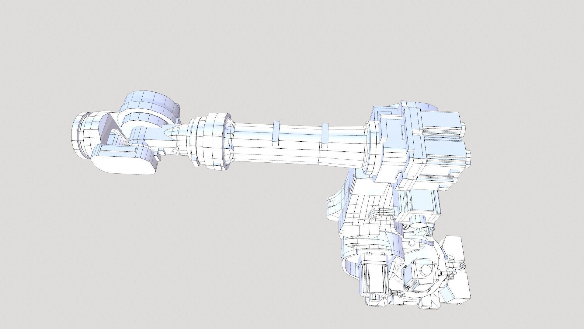 Robotic Arm Low-poly 3D model_14
