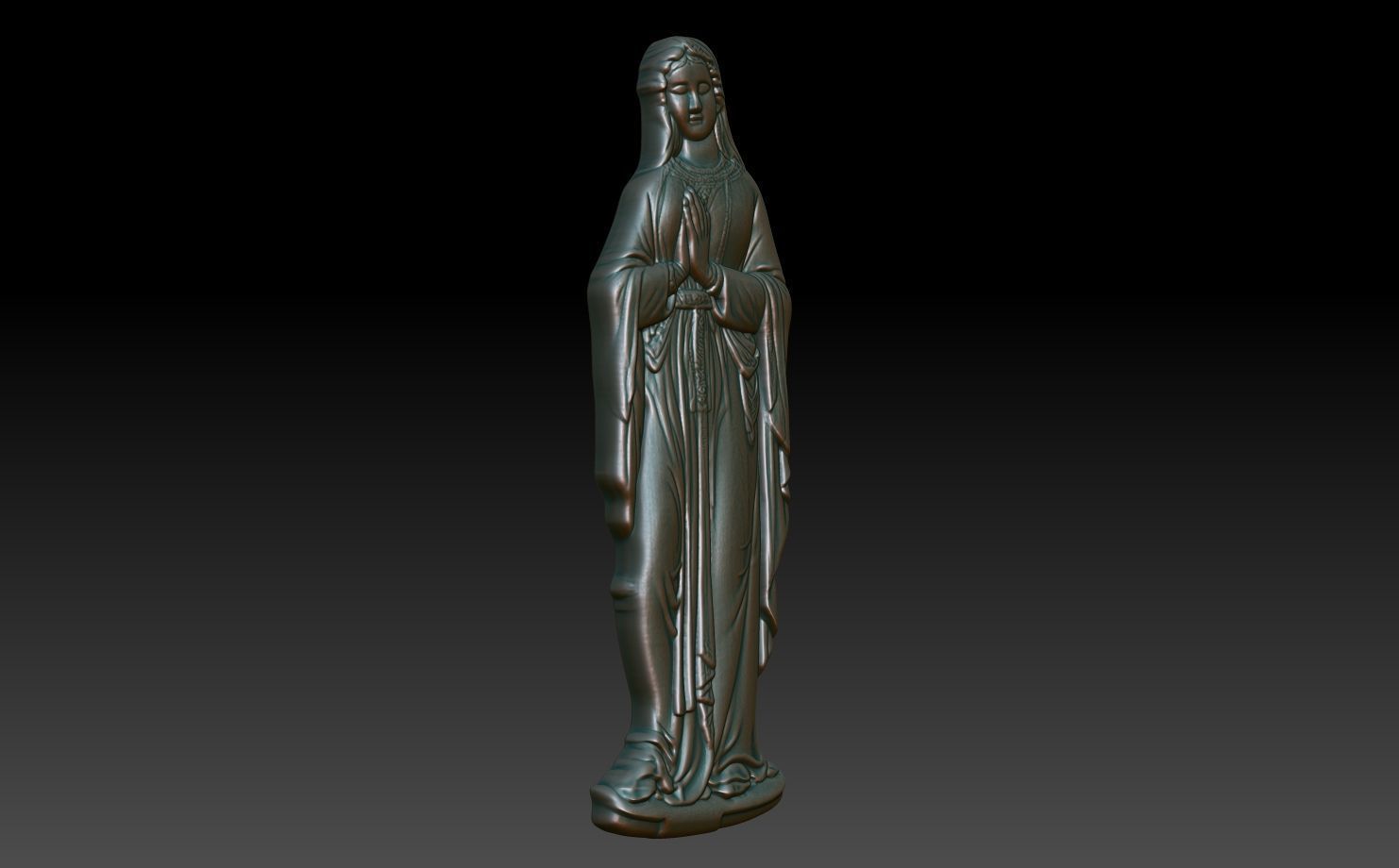 Mary Pray basrelief 241220 3D print model_2