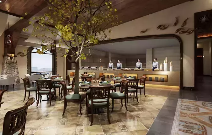 restaurant interior scenes