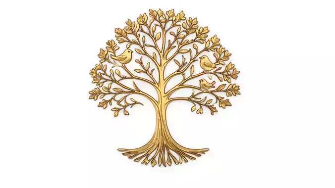 decor set wall panel wall tree relief mural CNC 48
