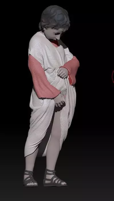 peeying child 3D print model_0