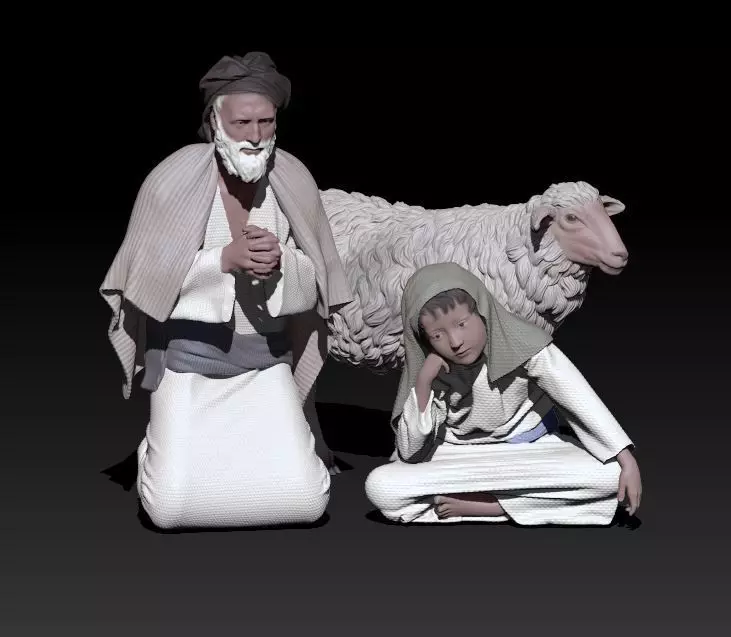 adorating shepherds 3D print model_0