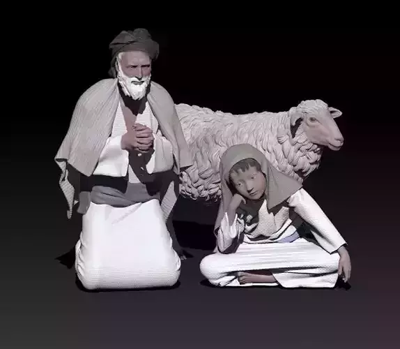 adorating shepherds 3D print model adorating shepherds 3D print model