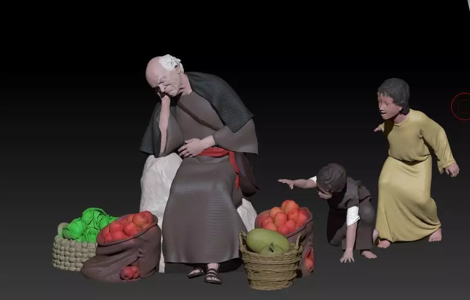 sleeping man and thieves 3D print model_0