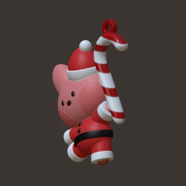BT21 Christmas Tree Ornament - Candy Cane Cooky 3D print model_1