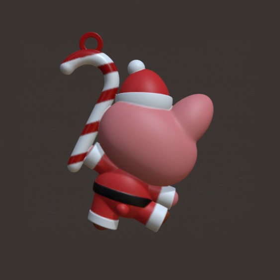 BT21 Christmas Tree Ornament - Candy Cane Cooky 3D print model_3