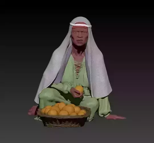 oranges seller 3D print model