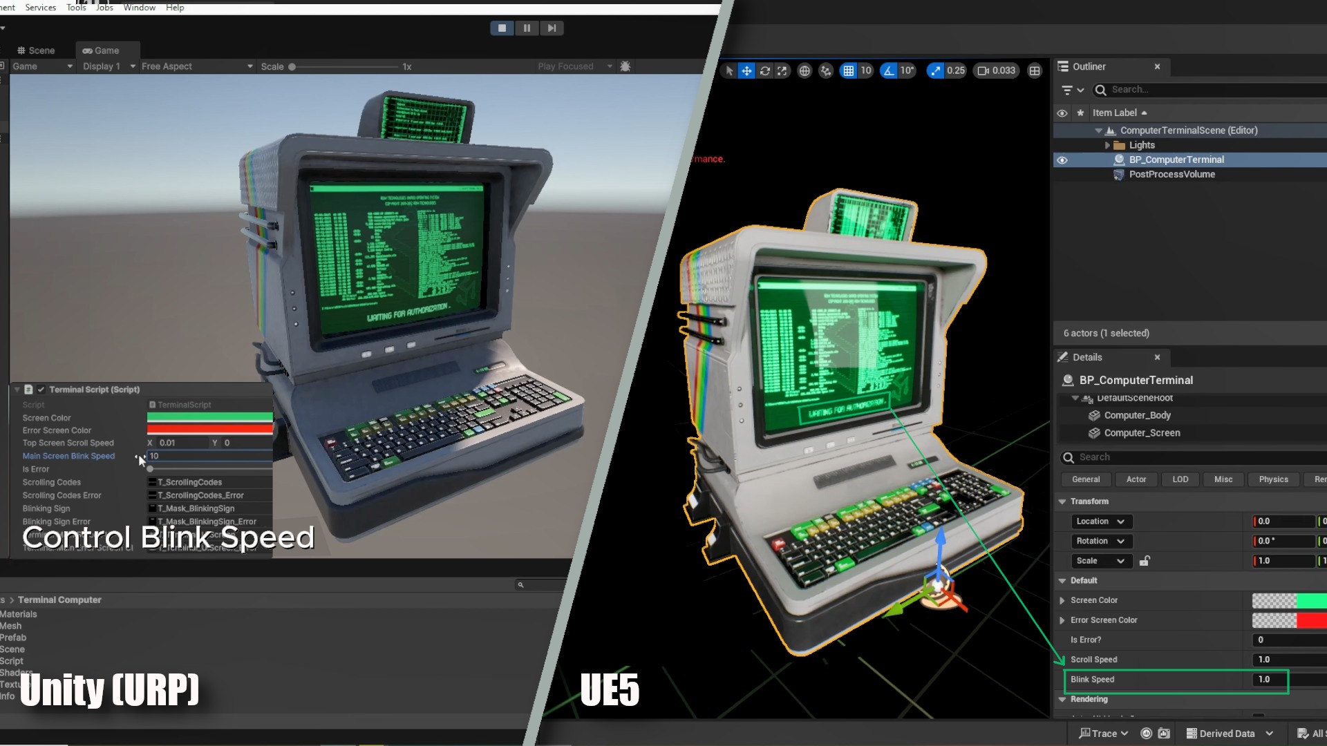 Computer Terminal PBR Low-poly 3D model_14