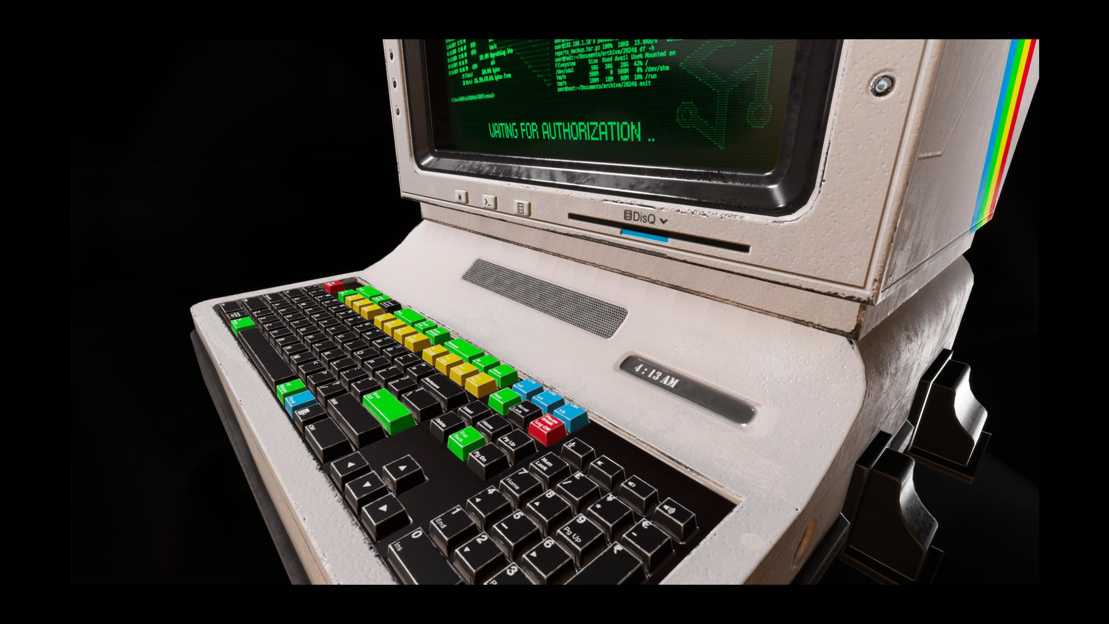 Computer Terminal PBR Low-poly 3D model_7