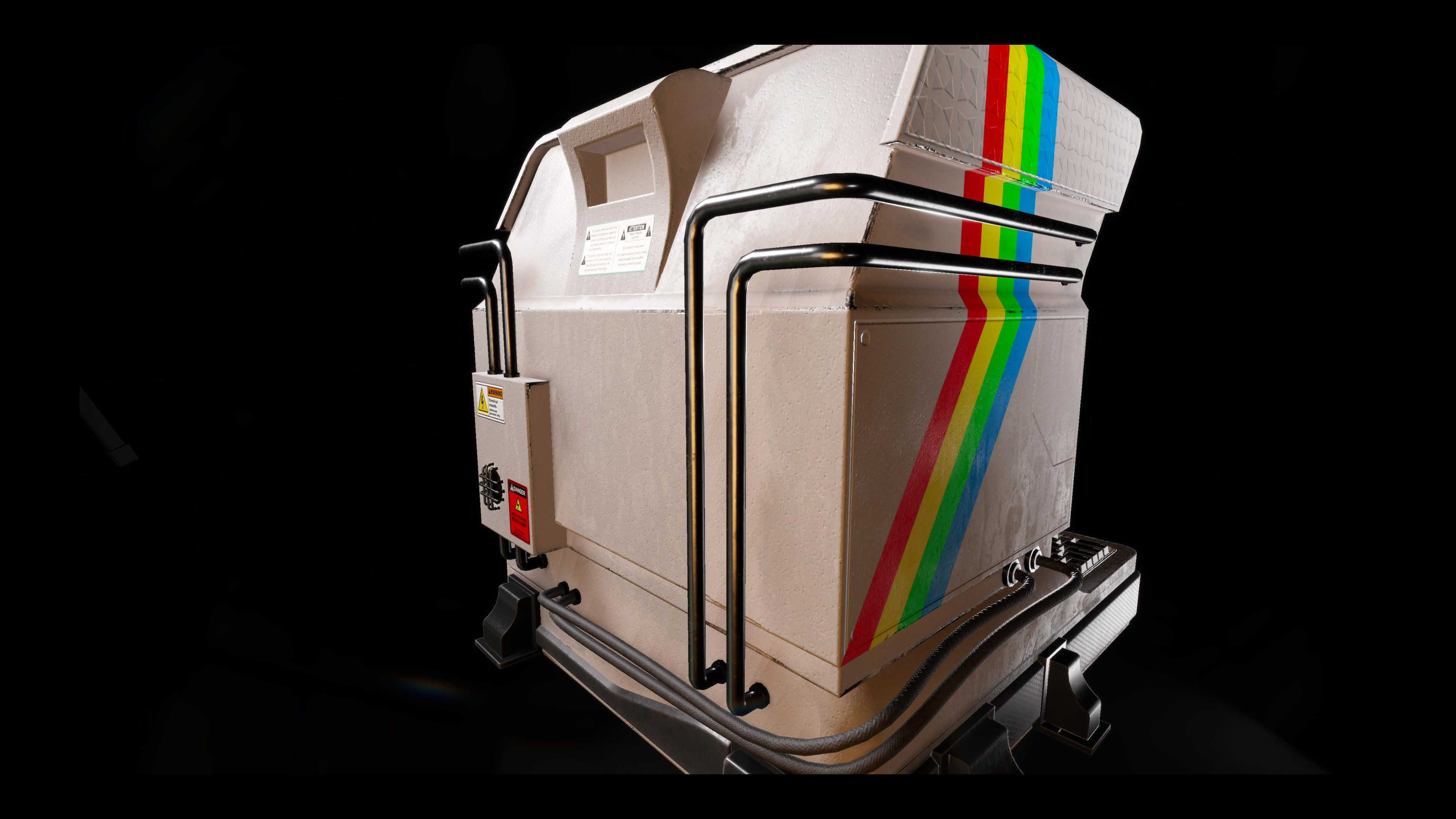 Computer Terminal PBR Low-poly 3D model_9