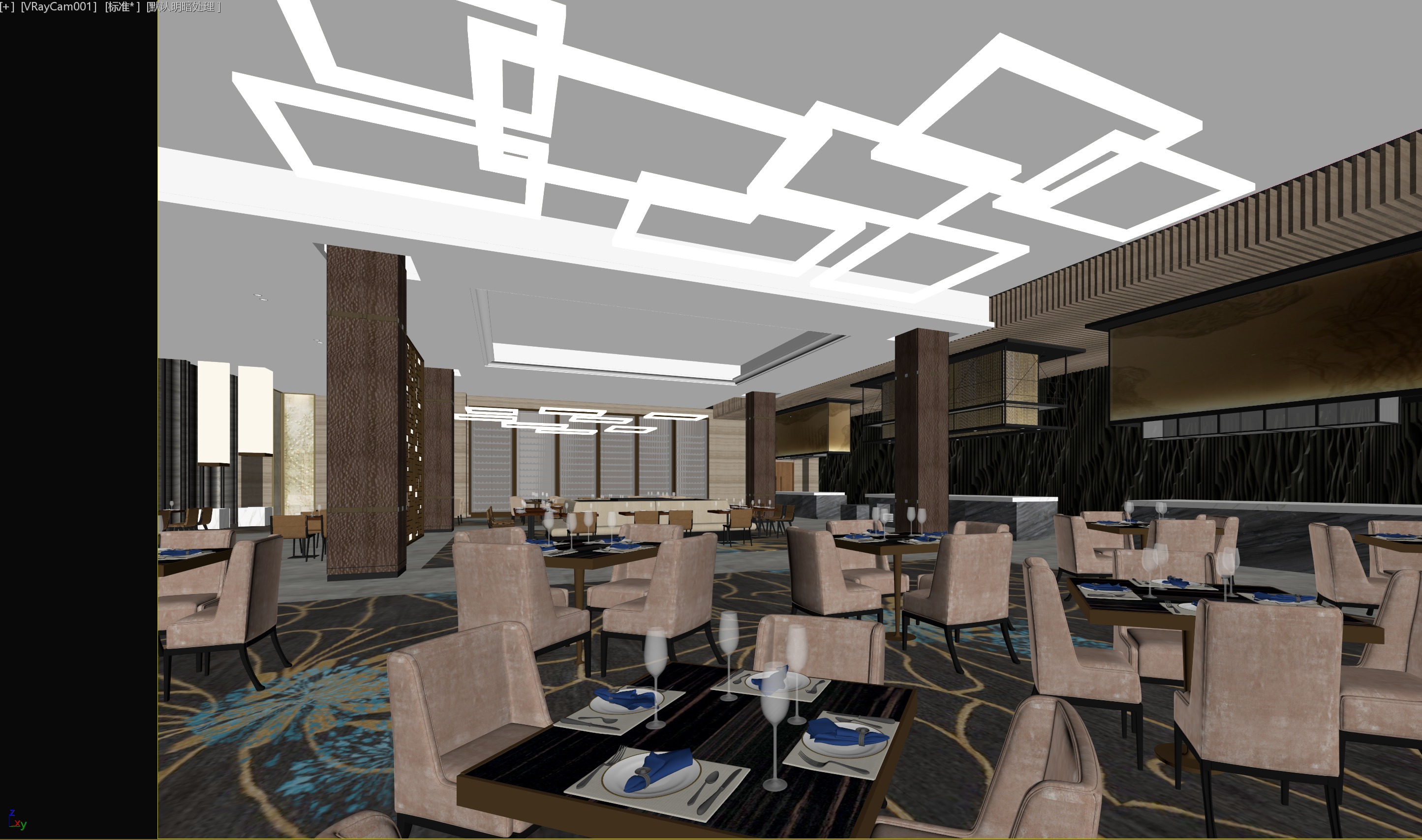 restaurant interior scenes 3D model_1