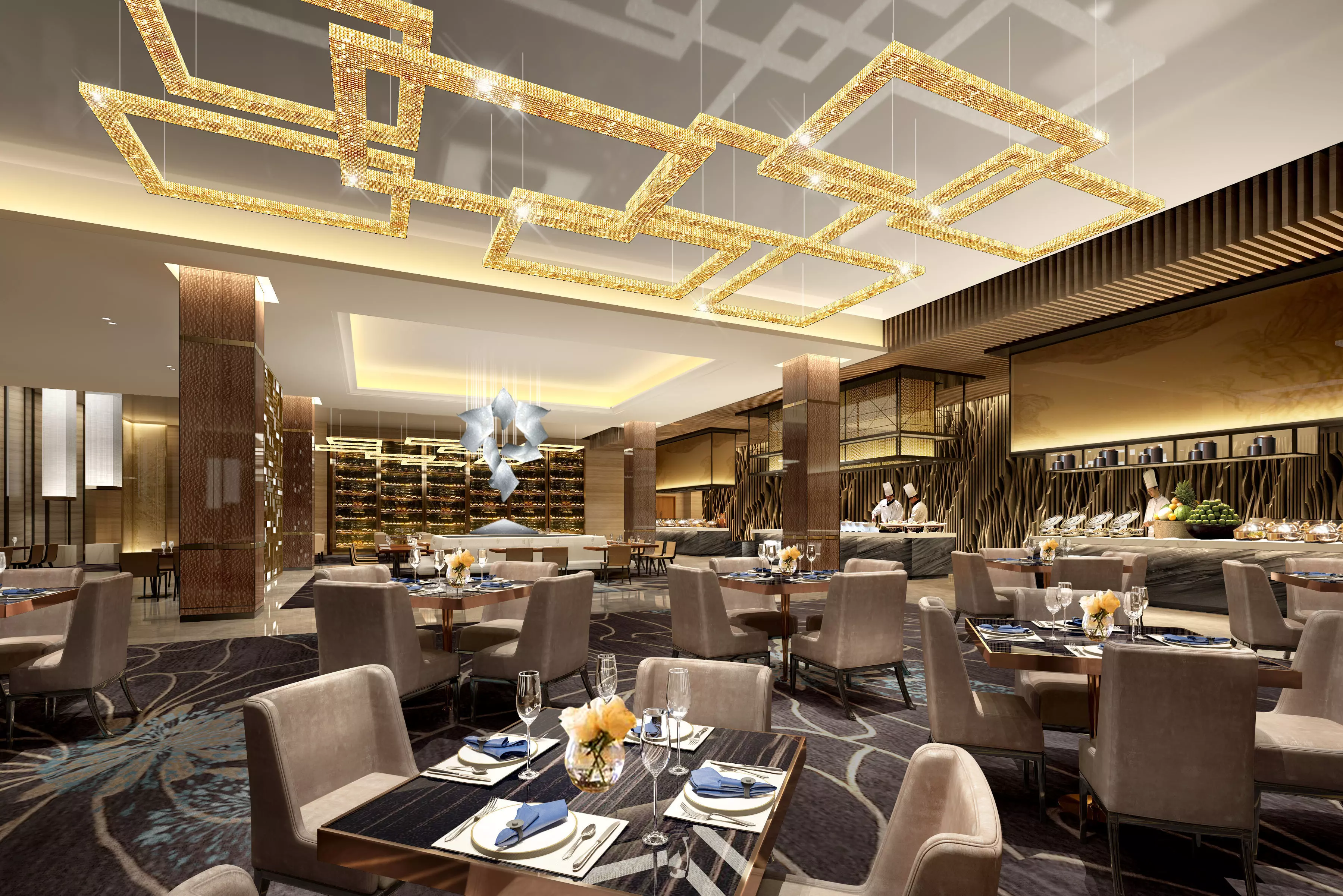 restaurant interior scenes 3D model_0