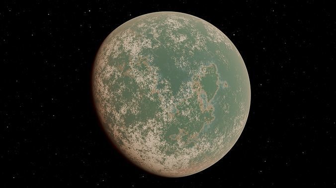 Habitable Planet Procudural 3D model
