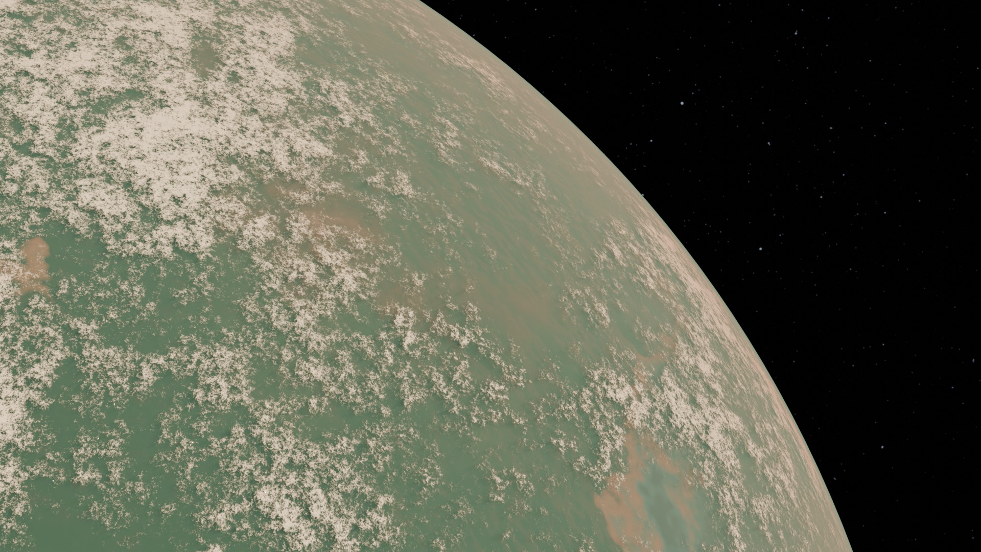 Habitable Planet Procudural 3D model_6