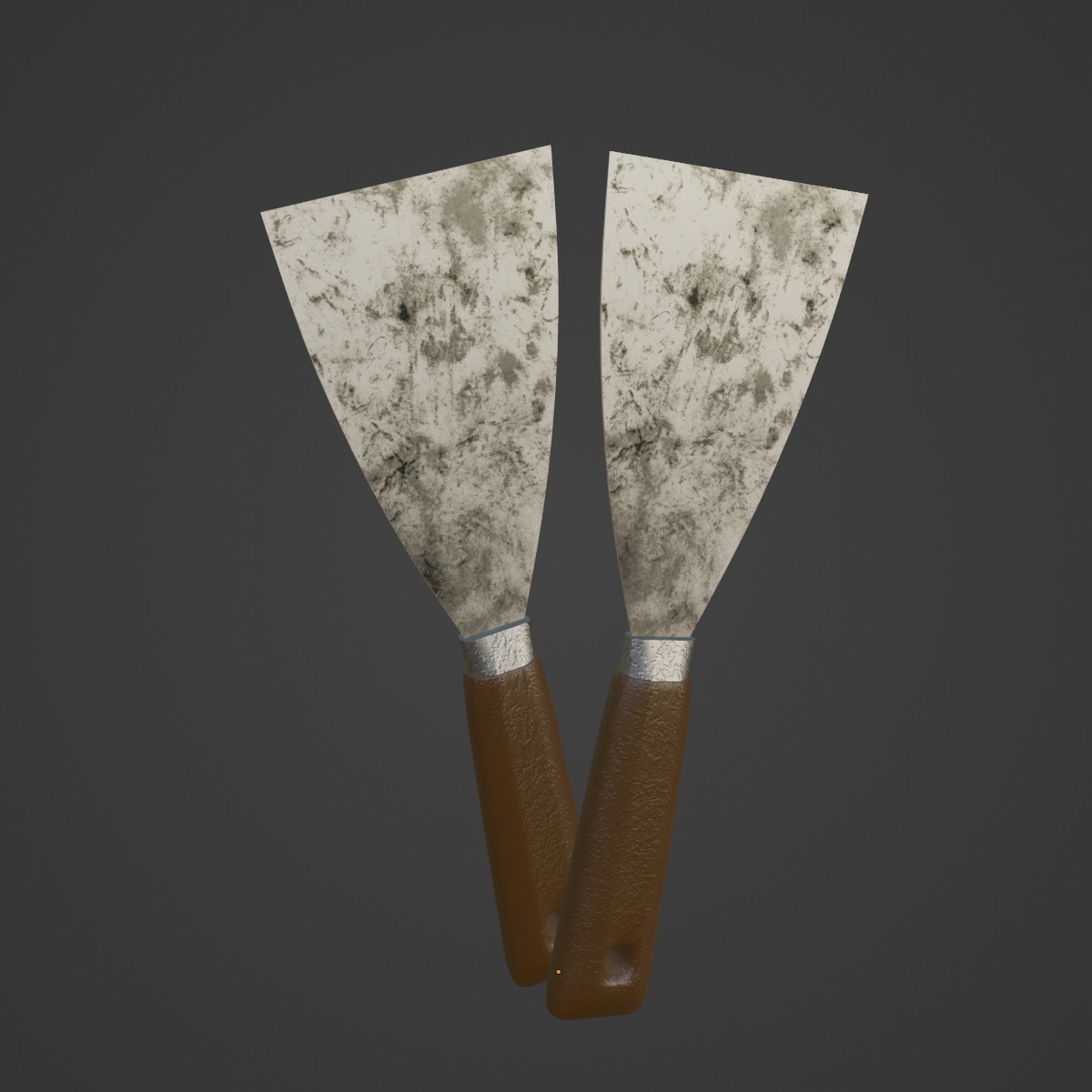 Industrial Spatula 03 Low-poly 3D model_6