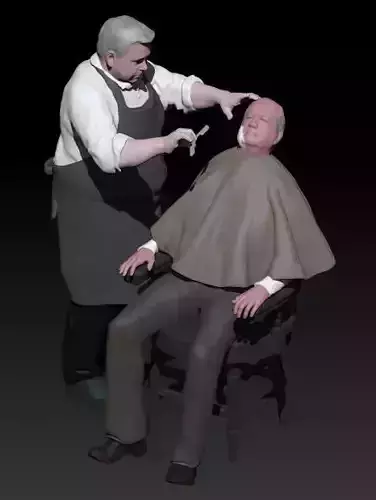 barber and costumer 3D print model