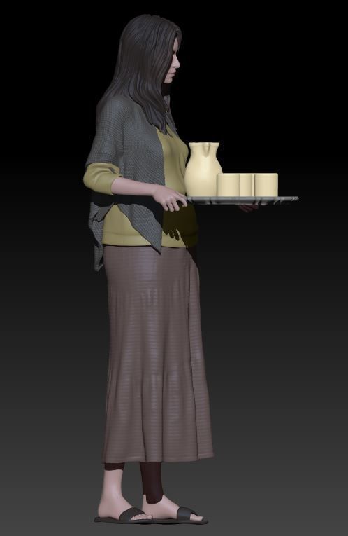 waitress 3D print model_1