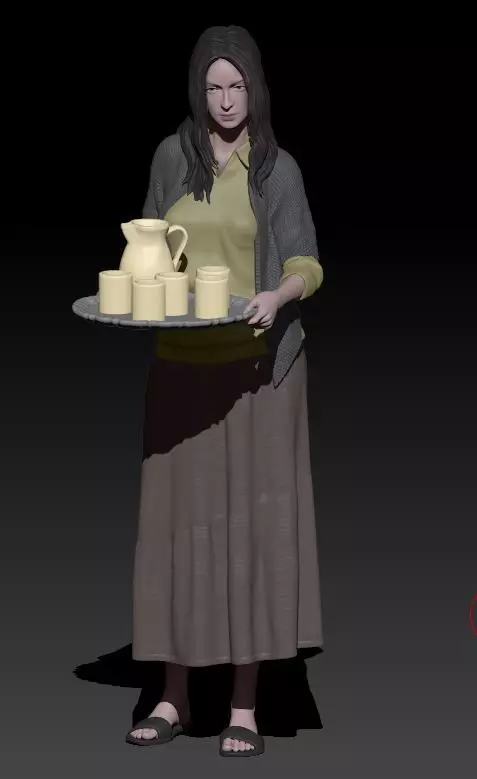 waitress 3D print model_0
