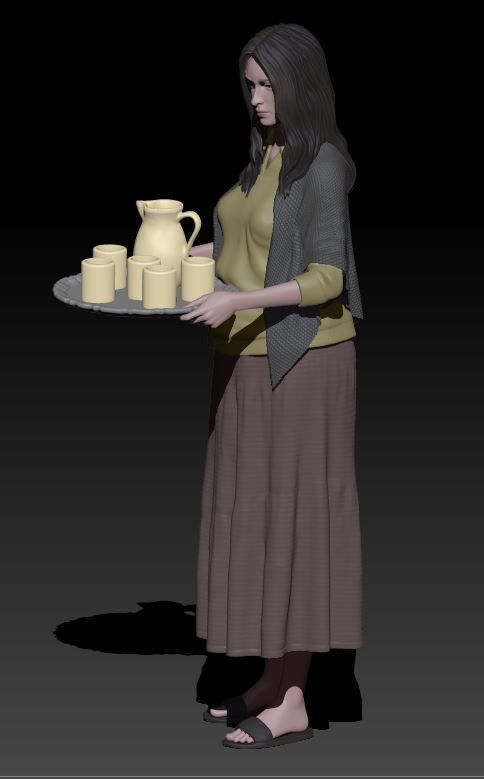 waitress 3D print model_2