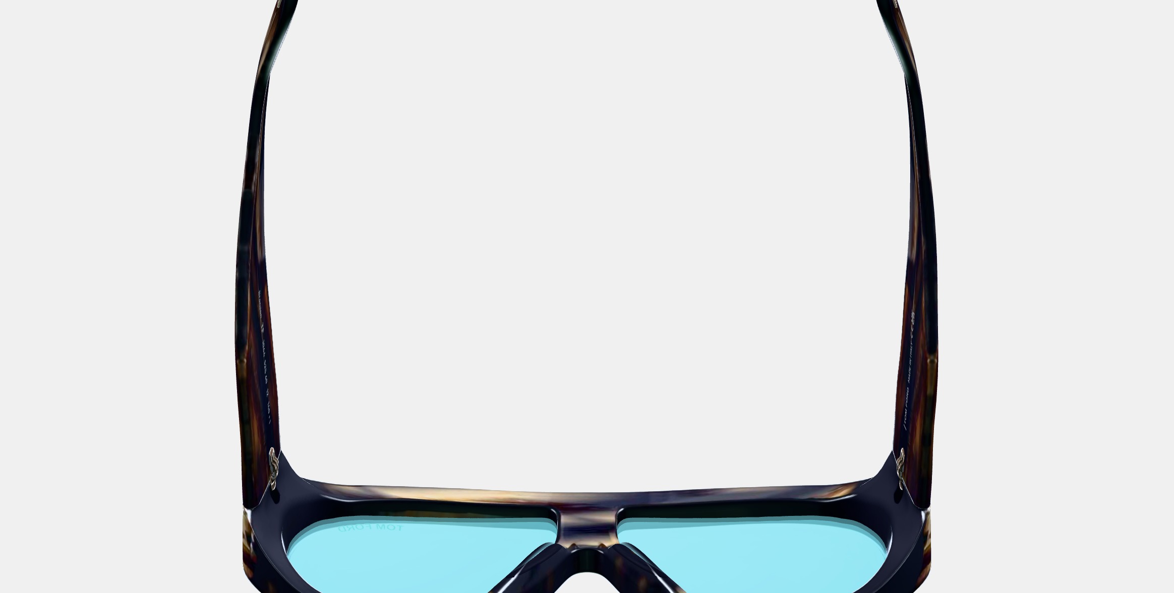 TOM FORD BRONSON DARK HAVANA BLUE 3D model_8