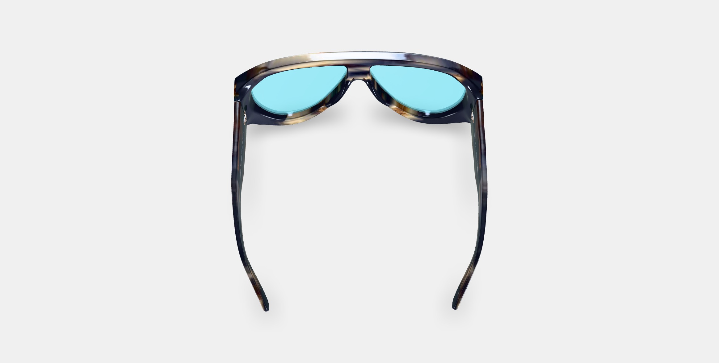 TOM FORD BRONSON DARK HAVANA BLUE 3D model_2