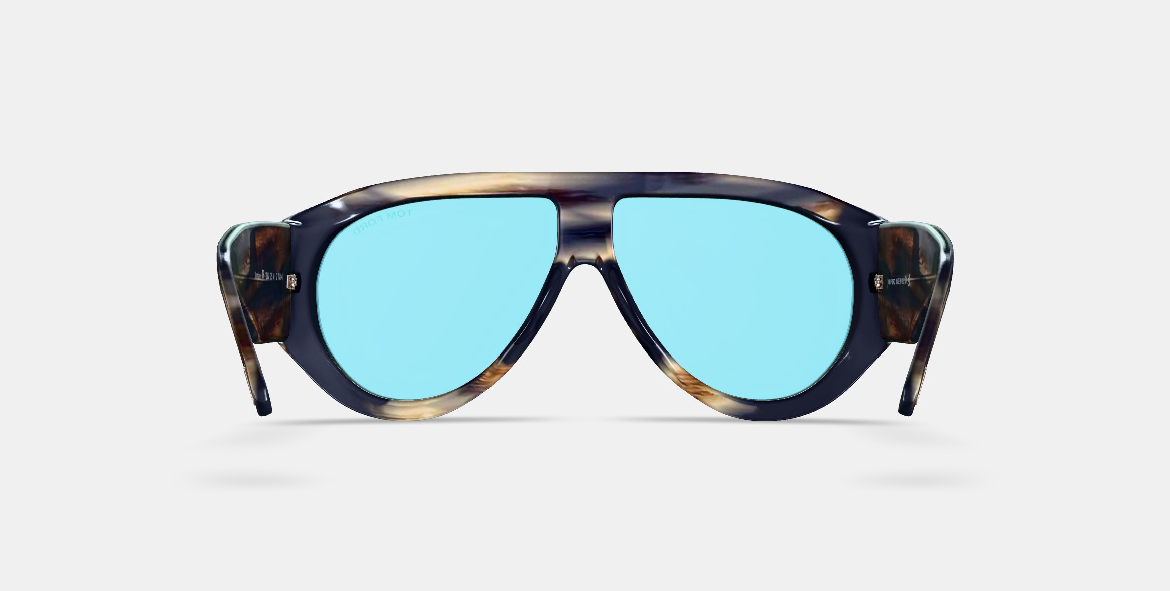 TOM FORD BRONSON DARK HAVANA BLUE 3D model_15