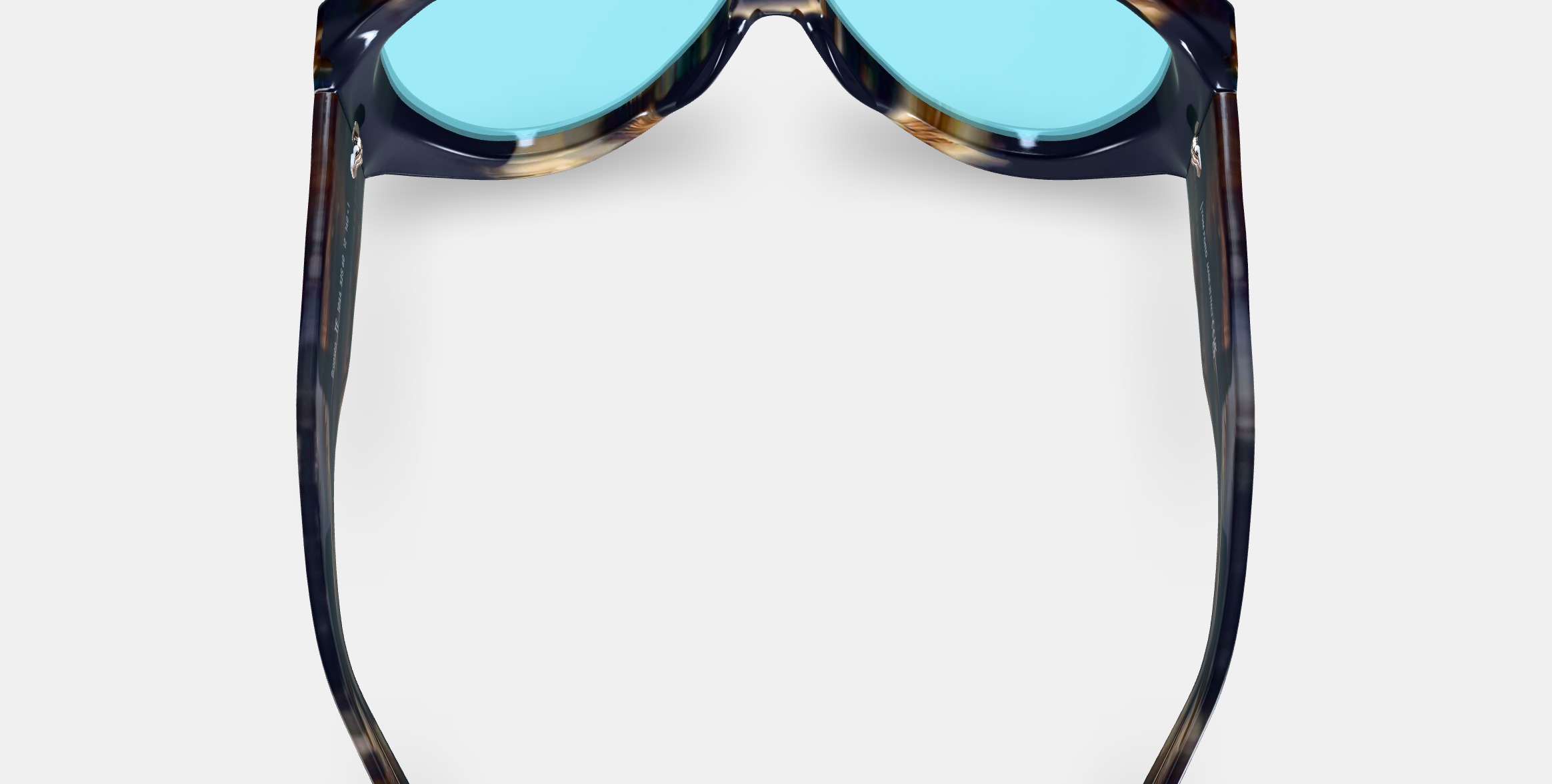 TOM FORD BRONSON DARK HAVANA BLUE 3D model_4