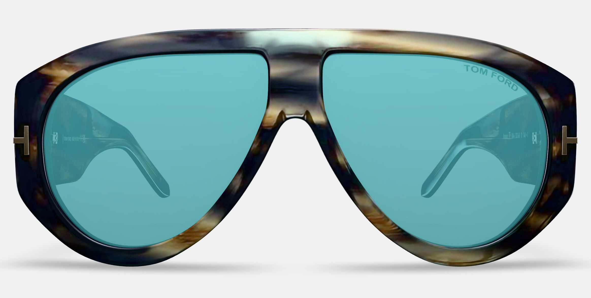 TOM FORD BRONSON DARK HAVANA BLUE 3D model_11