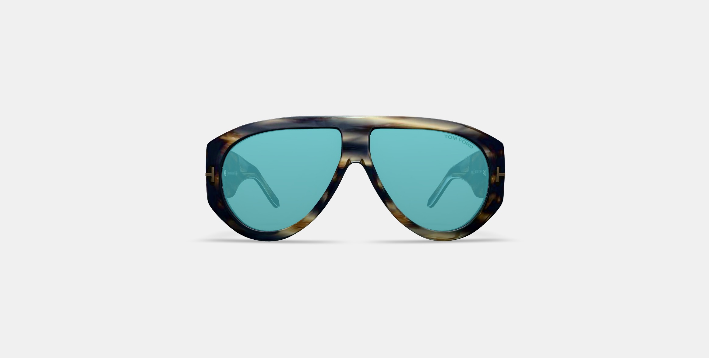 TOM FORD BRONSON DARK HAVANA BLUE 3D model_10