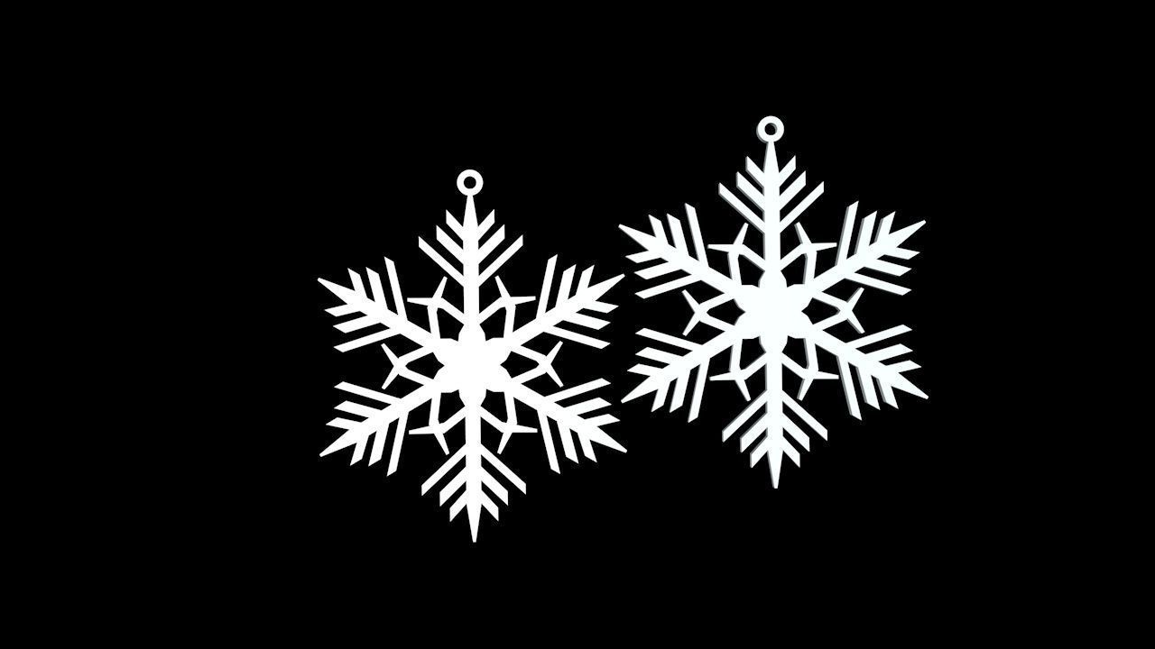 snowflake 3D print model_1