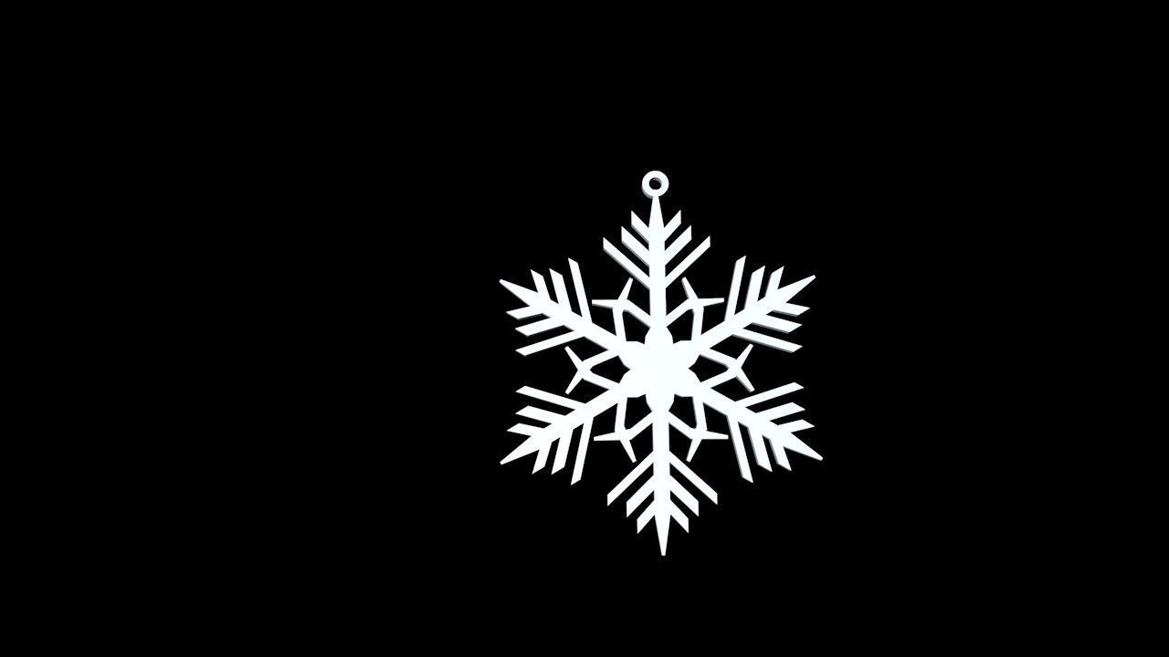 snowflake 3D print model_4