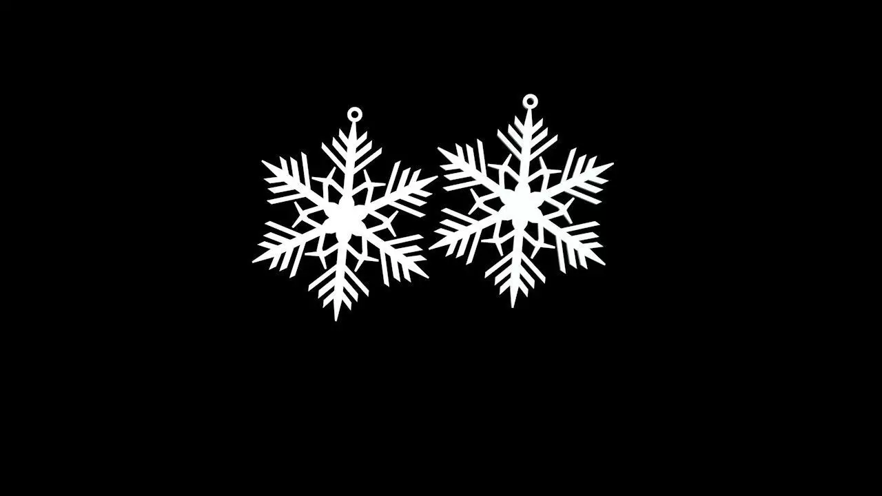 snowflake 3D print model_0